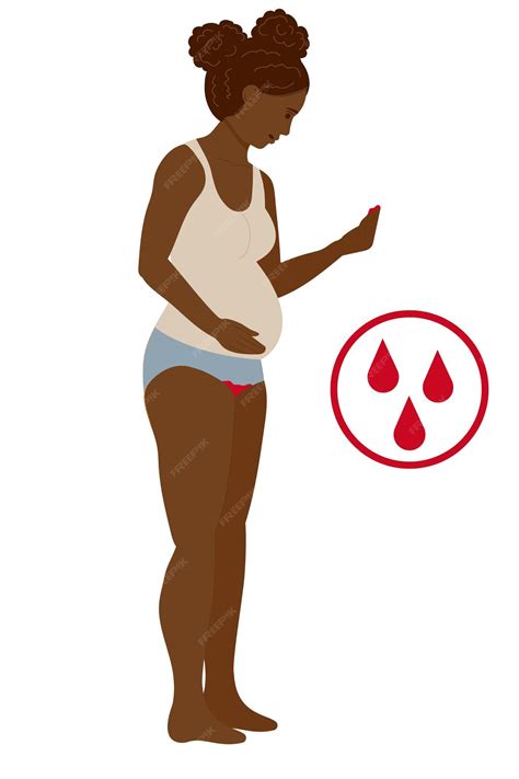 Premium Vector | Miscarriage and abortion a pregnant black woman has