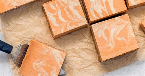 Swirled Pumpkin Cheesecake Bars (3 Crust Options!) - Foodie and Wine