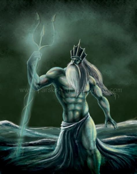 Poseidon Illustration Drawing by Yarkspiri Greek Goddess Art, Greek ...