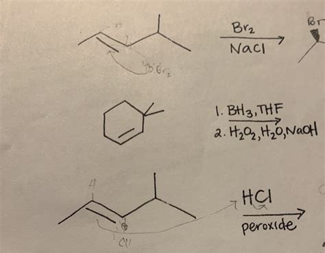 Solved Br Brz Nach 1. BH3, THF 2. H₂O2, H₂O, Nach НС | Chegg.com