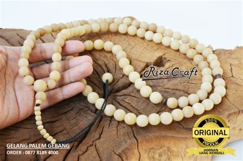 Gelang Tasbih Biji Buah Palem Gebang Asli | Perhiasan
