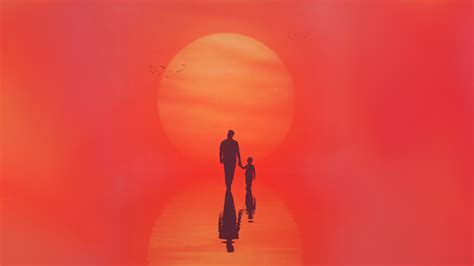 Dad And Son Walking Wallpaper,HD Artist Wallpapers,4k Wallpapers,Images