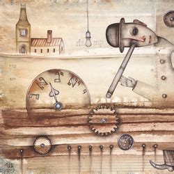 Иллюстрация Река времени в стиле сюр | Illustrators.ru