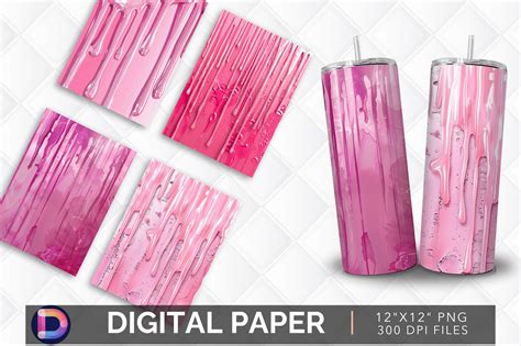 Pink Dripping Liquid Background, Pink Dr Graphic by DelArtCreation