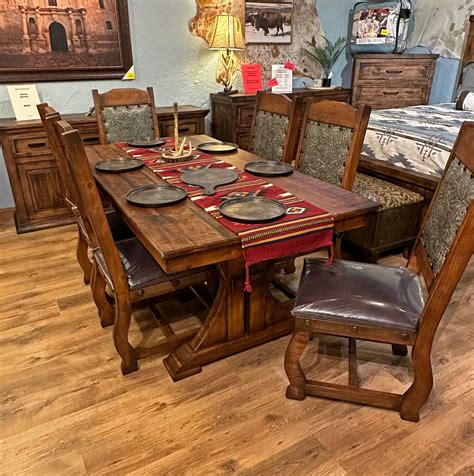 Pecos 6' Dining Table | Western dining room furniture sets, Sedona
