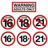 21 For Adults Only Signs Stock Photography - Image: 36473482