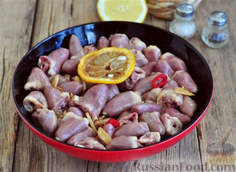Рецепт: Куриные сердечки в азиатском стиле на RussianFood.com