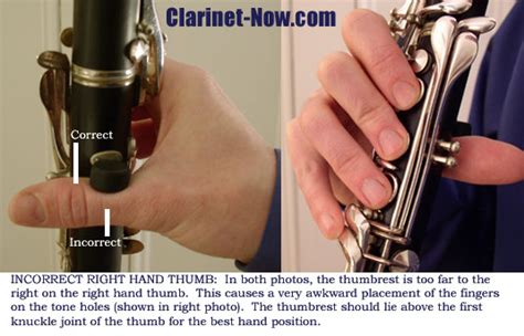 Clarinet Right Hand Position