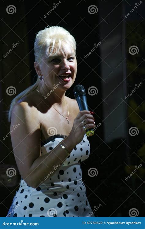 On Stage, the Singer, a Successful Businesswoman Marina Parusnikova ...
