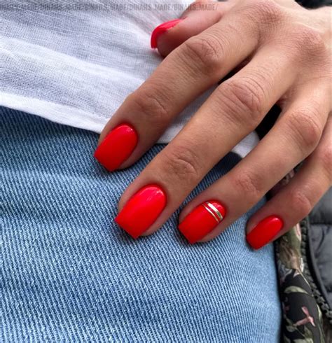 Яркий маникюр,ногти | Red gel nails, Red nails, Nails