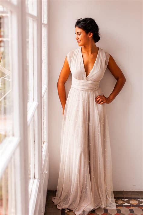Cream Grecian Prom Dresses