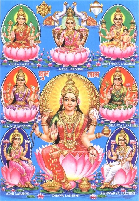 Indian Heritage - GODS and GODDESSES - Lakshmi, Goddess of Wealth & Prosperity, Consort of Vishnu