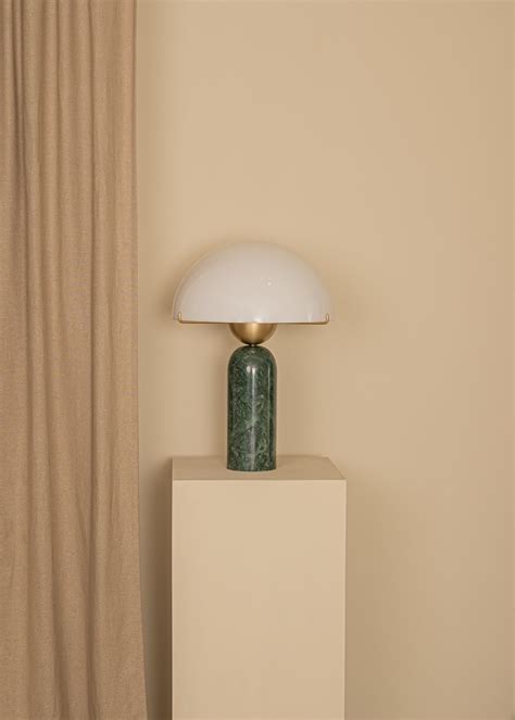 peono table lamp handmade marble  brass light  spain linora