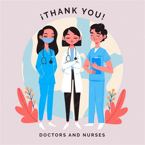 Premium Vector | Thank you nurses and doctor