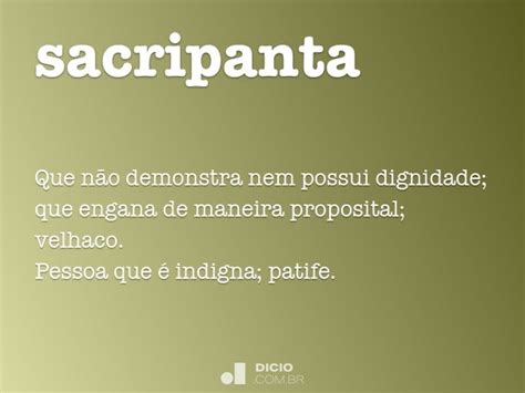 O Que Significa Sacripanta