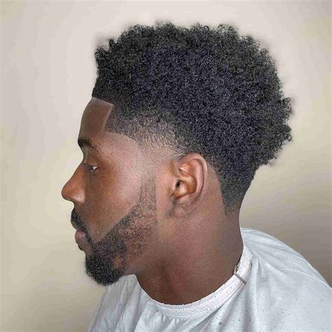 Curly Afro Fade Haircut Black Men