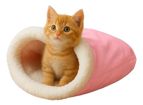 Caminha Para Gato Dormir - Caminha Toca Saquinho De Dormir Sherpa Para Gato Pet Cama | MercadoLivre