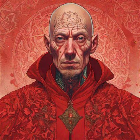 detailed portrait   red wizard  thay