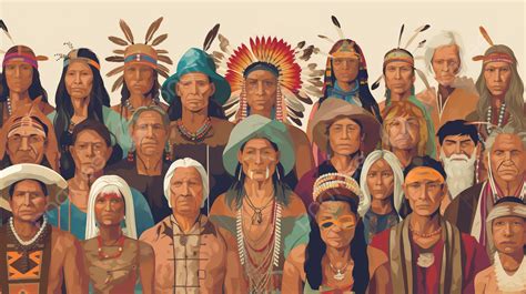 indigenous native people   illustration background picture