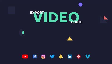video export guide  social media infographic