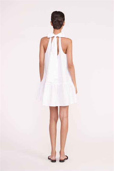 STAUD MARLOWE DRESS WHITE