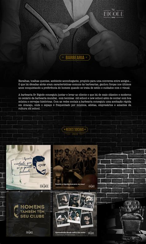 REDES SOCIAIS / Sr Bigode Barbearia old school on Behance