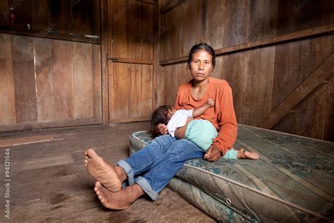 poor poverty mother south america family people amazon baby child