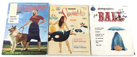 Lot - (3) Vintage Adult Magazines Feat. Bettie Page
