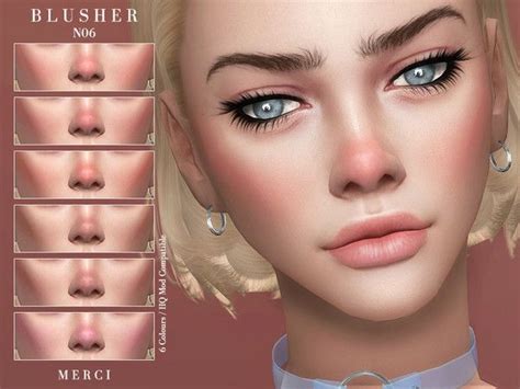 -Merci-'s Blusher N06 | Sims 4, Sims 4 cc makeup, Sims