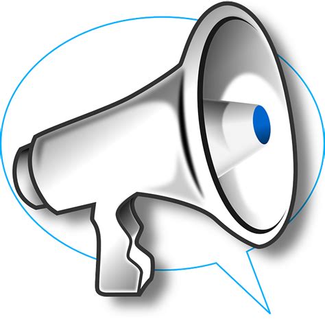 megaphone bullhorn loudhailer  vector graphic  pixabay