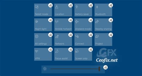 Rearrange Quick Actions in Action Center Directly