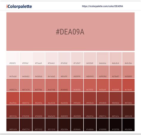 Pantone 7606 U Color | Hex color Code #DEA09A information | Hsl | Rgb ...