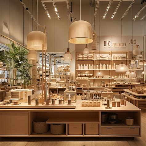 premium photo minimalistic retail muji shop stylized version