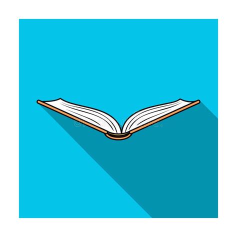Раскрытый значок книги в плоском стиле изолированный на белой ...