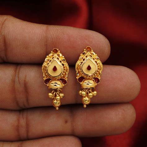 indian gold earrings designs  price  tayla hunter blog