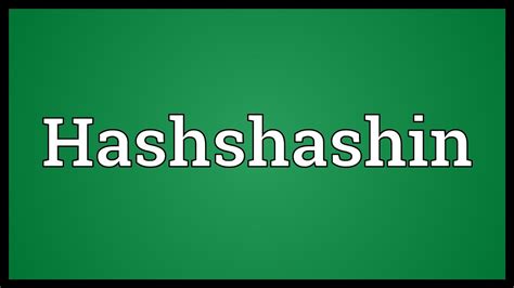 Hashshashin Meaning - YouTube