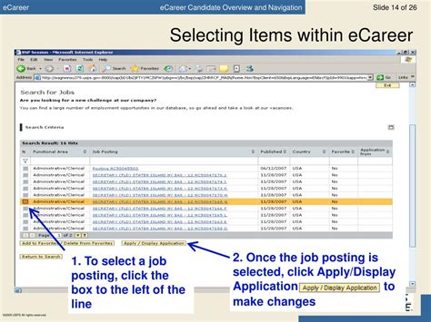 PPT - eCareer Candidate Overview and Navigation PowerPoint Presentation ...