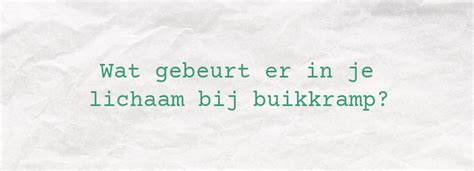 Wat gebeurt er in je lichaam bij buikkramp?