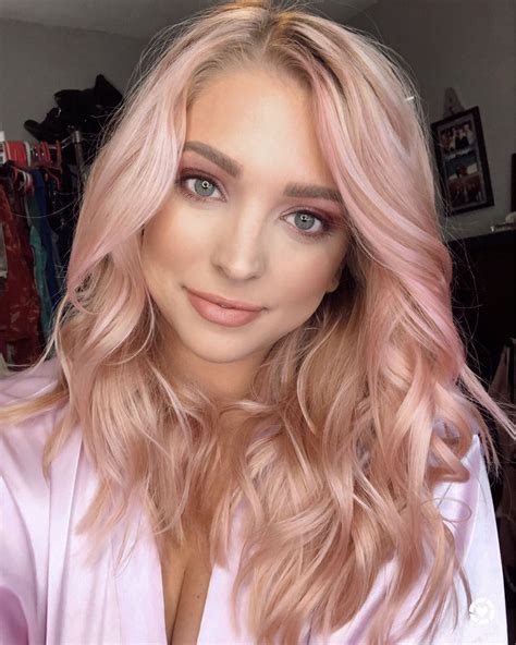 Rose Gold Pink Lavender Hair | Pink blonde hair, Tan skin blonde hair ...