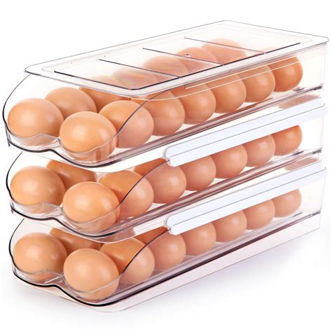 amazoncom roskdeewat egg holder  fridge automatically rolling egg