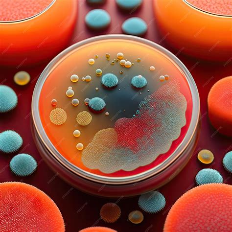 Premium AI Image | Streptococcus bacterial colonies with beta hemolytic ...