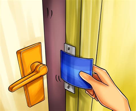 how to open locked door with credit card