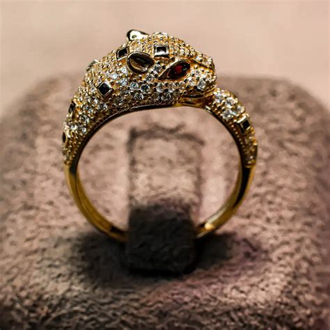 inel pantera touch gold