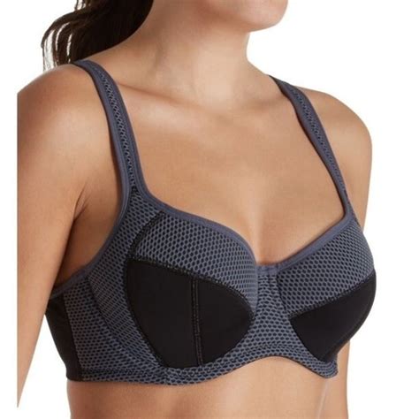 pour moi blackslate energy underwire full cup sports bra   uk