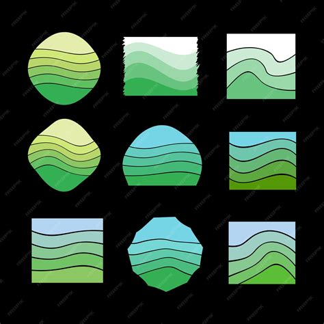 Ensemble De Fond De Vecteur Coucher De Soleil Rétro Vintage 70 S 80 S