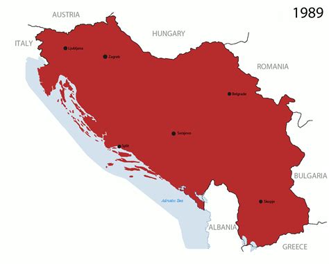 Disintegration of Yugoslavia - Vivid Maps