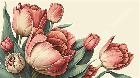 Blooming Tulips Background, Floral, Tulip, Beautiful Background ...