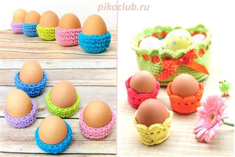 Пасхальные мешочки для яиц крючком - Pikoclub
