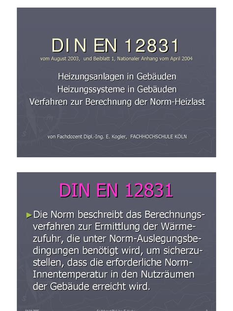 Din en 12831 Kogler Hzt 1ue
