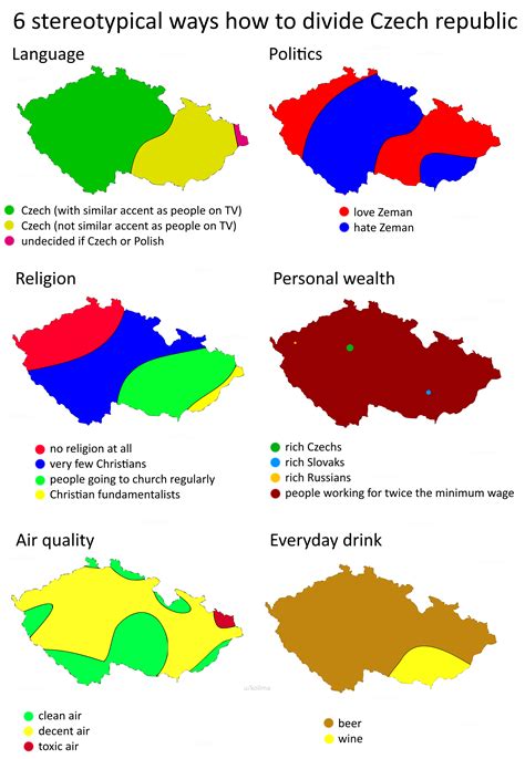 Six stereotypical ways how to divide Czech republic : r/europe